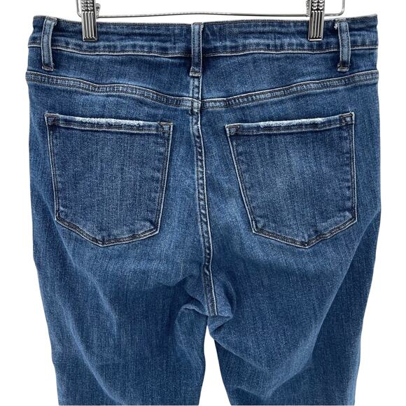 CEROS High Rise Medium Wash Slim Fit Distressed Raw Hem Button Fly Jeans Size 31 - Picture 5 of 9